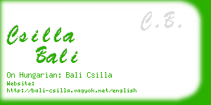 csilla bali business card